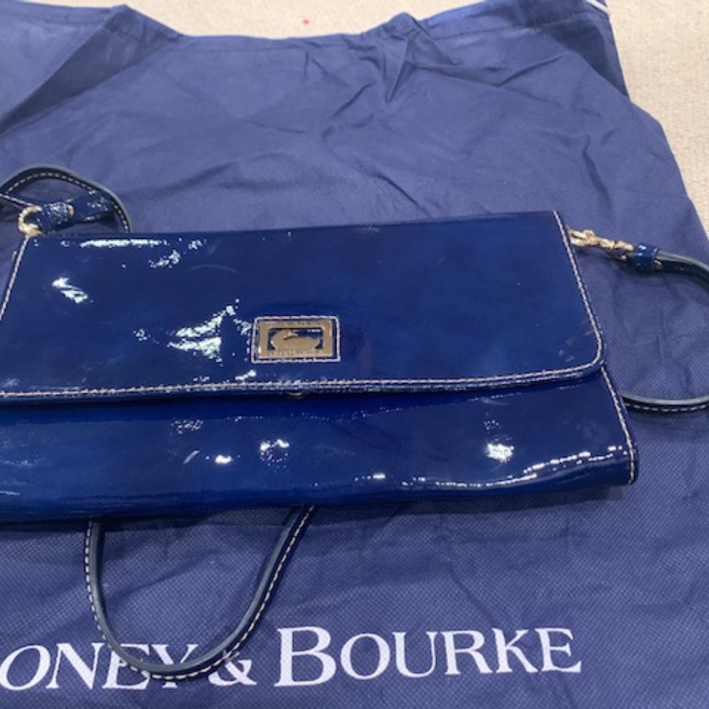 Royal Blue Patent Leather Dooney & Bourke Purse